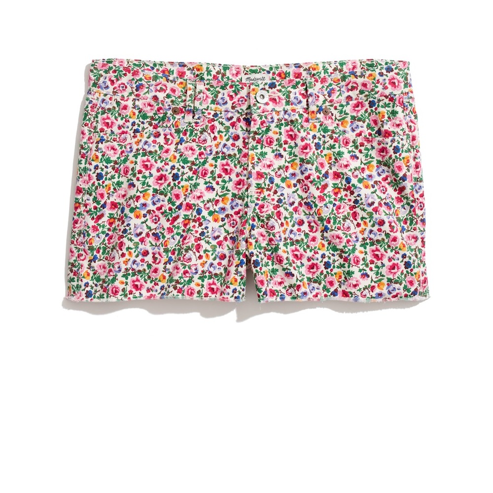 Madewell Denim Floral Shorts